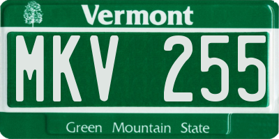 VT license plate MKV255