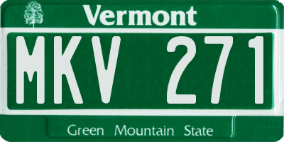 VT license plate MKV271
