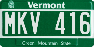 VT license plate MKV416
