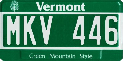 VT license plate MKV446