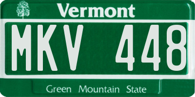 VT license plate MKV448