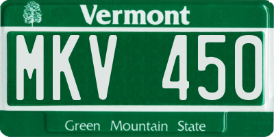 VT license plate MKV450