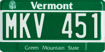 VT license plate MKV451