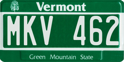 VT license plate MKV462