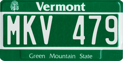 VT license plate MKV479