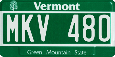 VT license plate MKV480