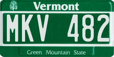 VT license plate MKV482