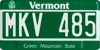 VT license plate MKV485