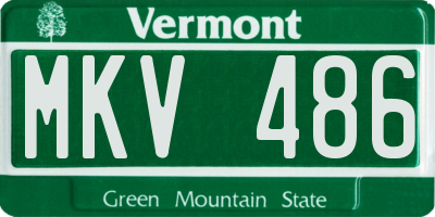 VT license plate MKV486