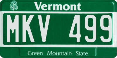 VT license plate MKV499