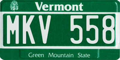 VT license plate MKV558