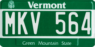 VT license plate MKV564