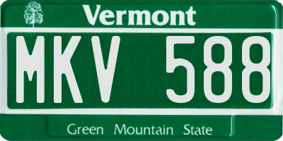 VT license plate MKV588