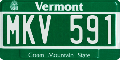 VT license plate MKV591