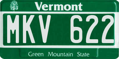 VT license plate MKV622