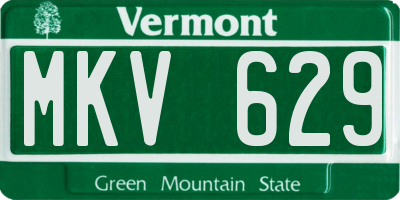 VT license plate MKV629