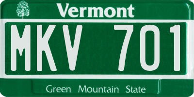 VT license plate MKV701