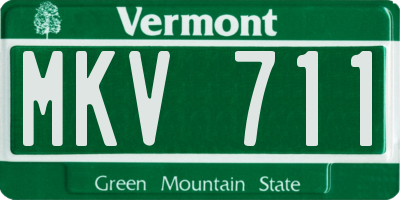 VT license plate MKV711