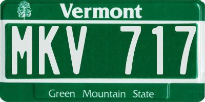 VT license plate MKV717