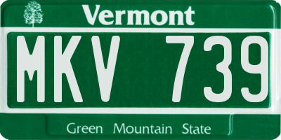 VT license plate MKV739