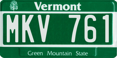 VT license plate MKV761