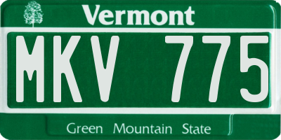 VT license plate MKV775
