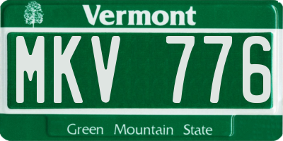VT license plate MKV776