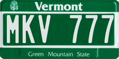 VT license plate MKV777