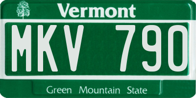 VT license plate MKV790