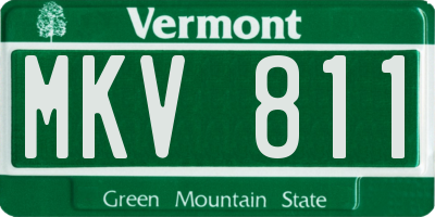 VT license plate MKV811