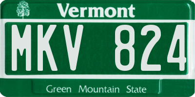 VT license plate MKV824