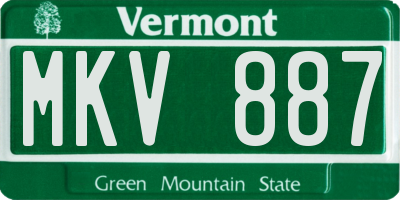 VT license plate MKV887