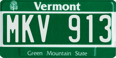 VT license plate MKV913