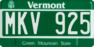 VT license plate MKV925