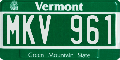 VT license plate MKV961
