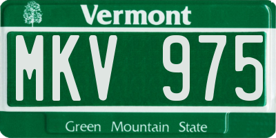 VT license plate MKV975