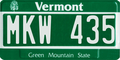 VT license plate MKW435