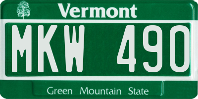 VT license plate MKW490