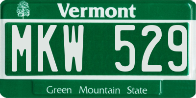 VT license plate MKW529