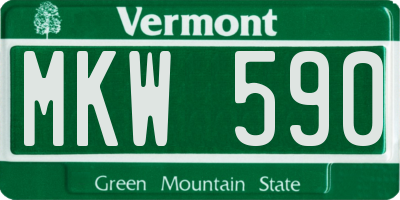 VT license plate MKW590