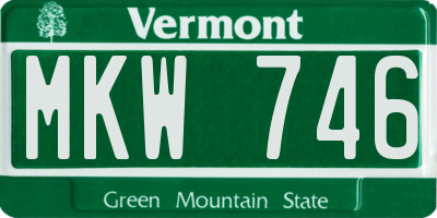 VT license plate MKW746