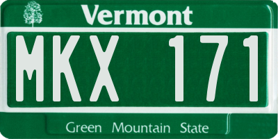 VT license plate MKX171
