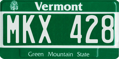 VT license plate MKX428