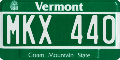 VT license plate MKX440