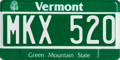 VT license plate MKX520