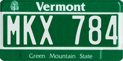 VT license plate MKX784