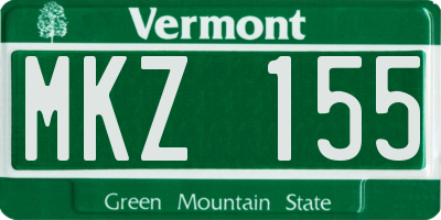 VT license plate MKZ155