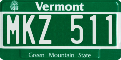 VT license plate MKZ511