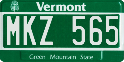 VT license plate MKZ565