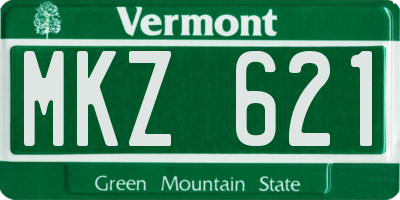 VT license plate MKZ621